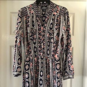 Angie Floral Printed 3/4 Sleeve Dress